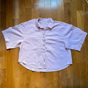 I Love Linen - Ruby Shirt in Lilac, Size S/M